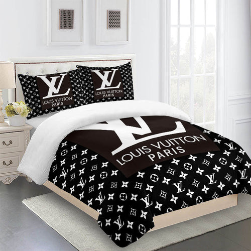 Louis Vuitton Marble Background Bedroom Duvet Cover Louis Vuitton Bedding  Set - Binteez