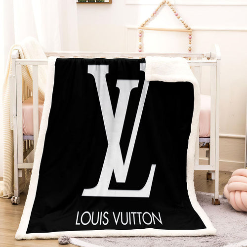 Louis Vuitton Handwriting Blanket In Blue