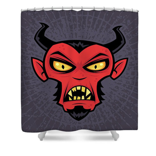 Mad Devil Halloween Shower Curtain