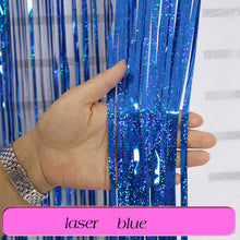 Load image into Gallery viewer, Birthday Party Wedding Decoration Backdrop Curtains Glitter Glossy Fringe Tinsel Foil - ROSAMISS STORE
