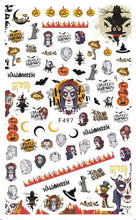 Load image into Gallery viewer, halloween nail art 1 Sheet skull
