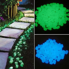 Load image into Gallery viewer, Glow in the dark garden pebbles
