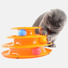 Load image into Gallery viewer, Three Levels pet cat toy Tower
