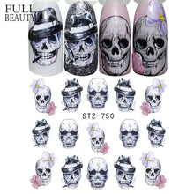 Load image into Gallery viewer, Halloween Nail Art Sticker Sexy Skull Bone
