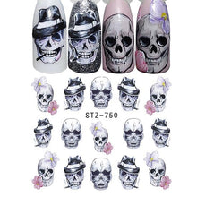 Load image into Gallery viewer, Halloween Nail Art Sticker Sexy Skull Bone
