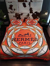 Load image into Gallery viewer, Orange Paris Hermes bed set
