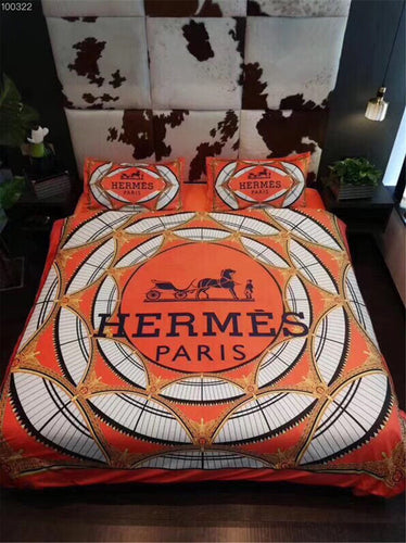 Orange Paris Hermes bed set