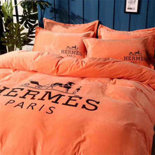 Load image into Gallery viewer, Orange Hermes bed set
