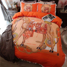 Load image into Gallery viewer, Horse Paris Hermes bed set
