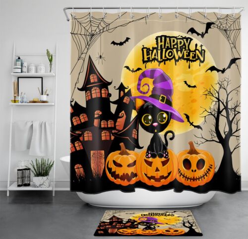 Full Moon Halloween Shower Curtain