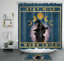 Load image into Gallery viewer, Stay Wild Moon child Halloween Shower Curtain
