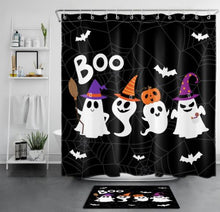Load image into Gallery viewer, Ghost Boo Halloween Shower Curtain
