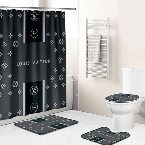 Louis Vuitton bathroom shower curtains set • Kybershop