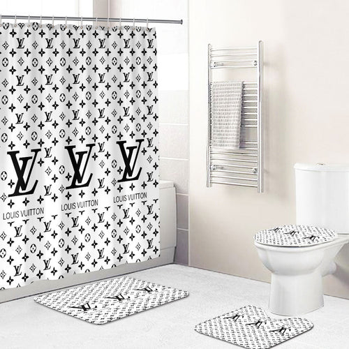 Louis Vuitton Big Logo Monogram In Grey Bathroom Set With Shower