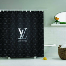 Load image into Gallery viewer, Dark gray Louis Vuitton shower curtain

