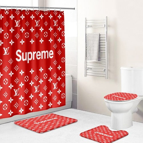 Louis Vuitton Bathroom Set Luxury Shower 3 - Shower Curtain And Rug Toilet  Seat Lid Covers Bathroom Set - Infinite Creativity. Spend Less. Smile More