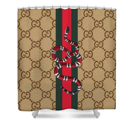 Gucci Luxury Fashion Brand Shower Curtain Bathroom Set #2035 - DNstyles