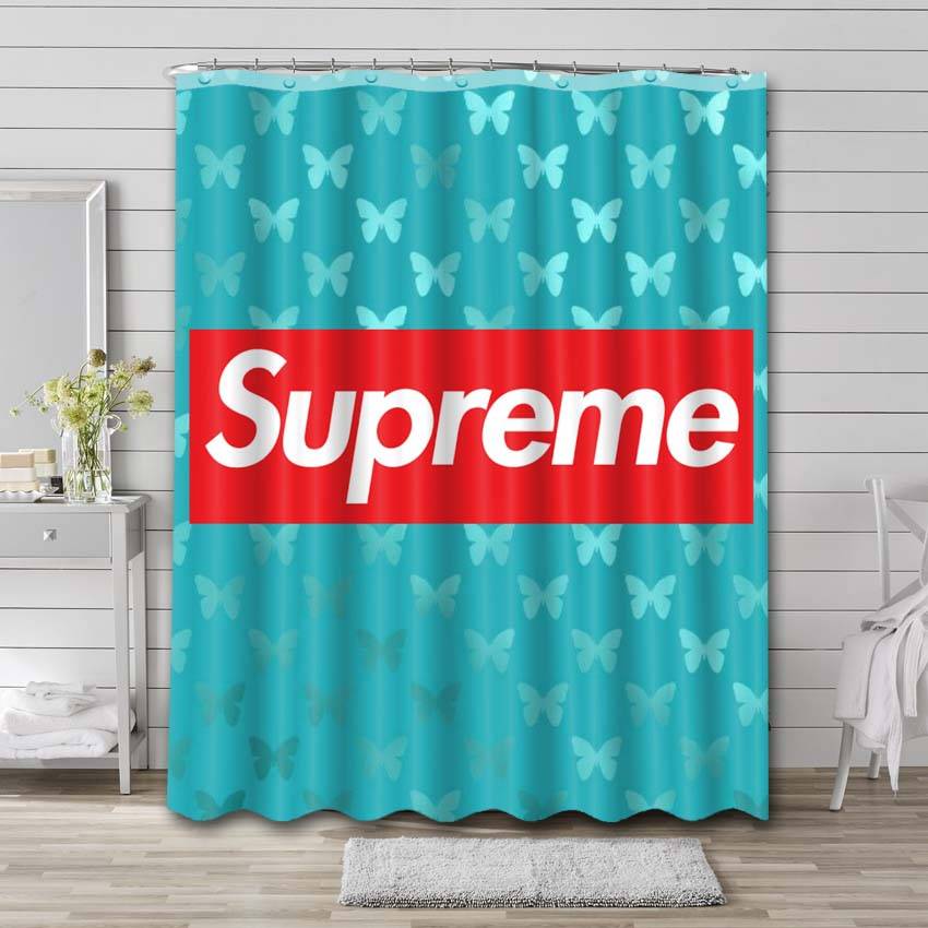 Light blue Supreme Shower Curtain Set
