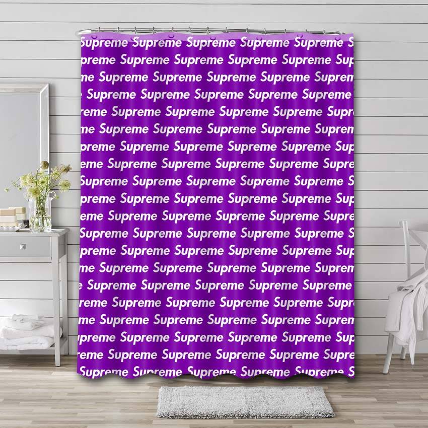 Purple Pattern Supreme Shower Curtain Set