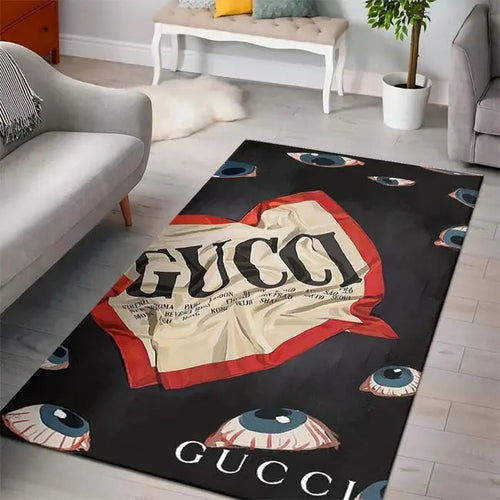 Red eye Gucci living room carpet and rug