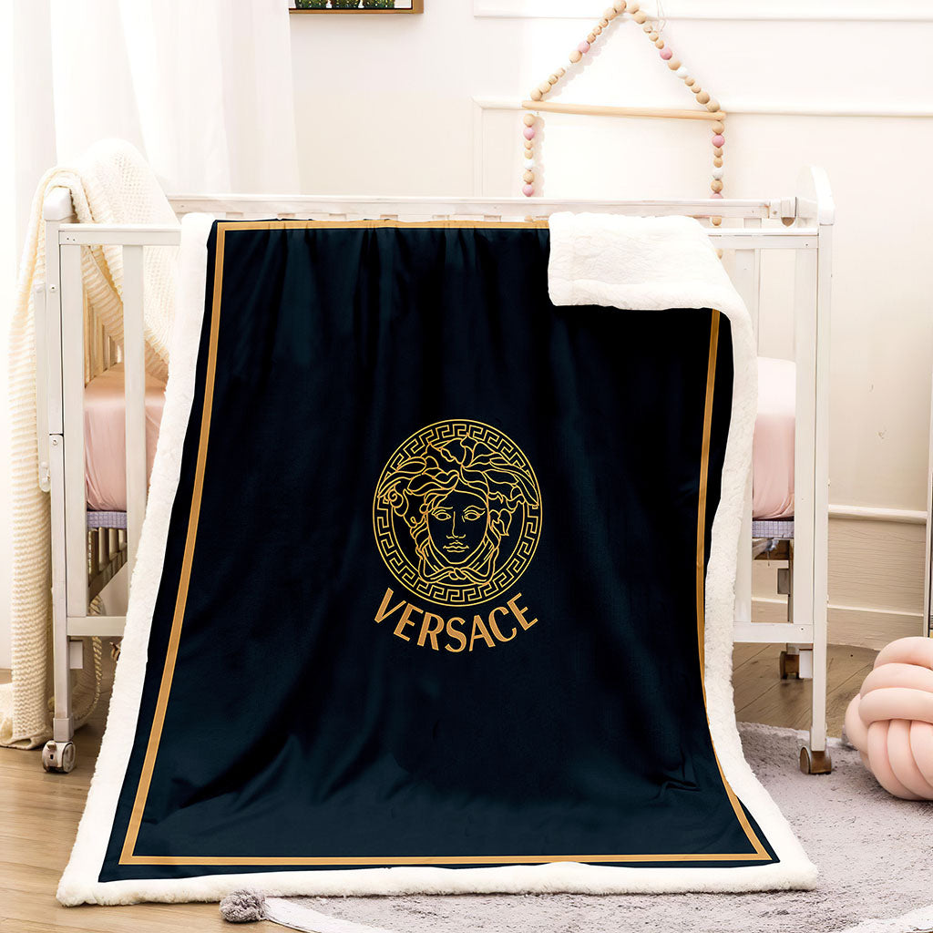 versace ブランケット La Coupe Des Dieux Fringed Blanket Print | VERSACE