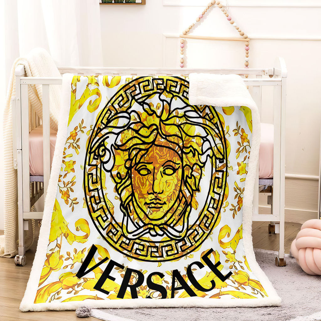 Yellow Versace blanket | ROSAMISS STORE – MY luxurious home